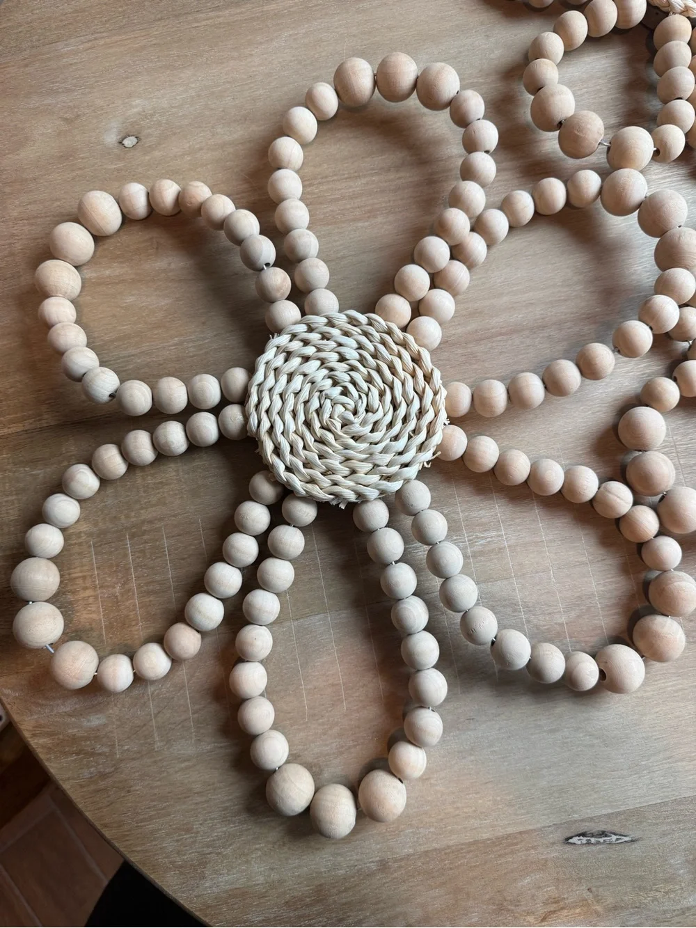 Hobby Lobby Natural Wood Bead Flower Wall Decor
